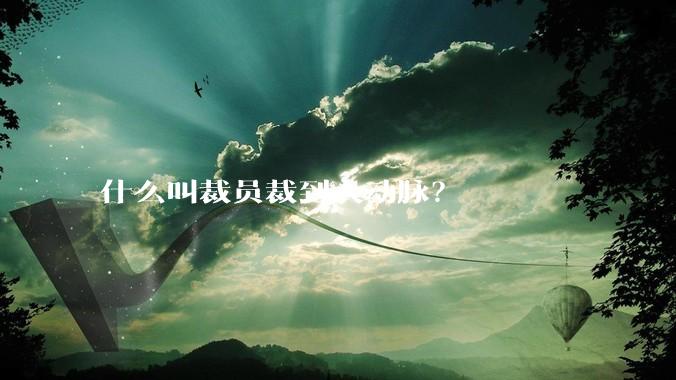 什么叫裁员裁到大动脉？