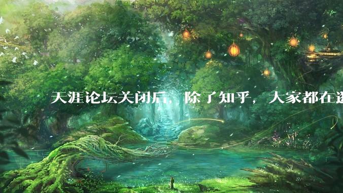 天涯论坛关闭后，除了知乎，大家都在逛什么？